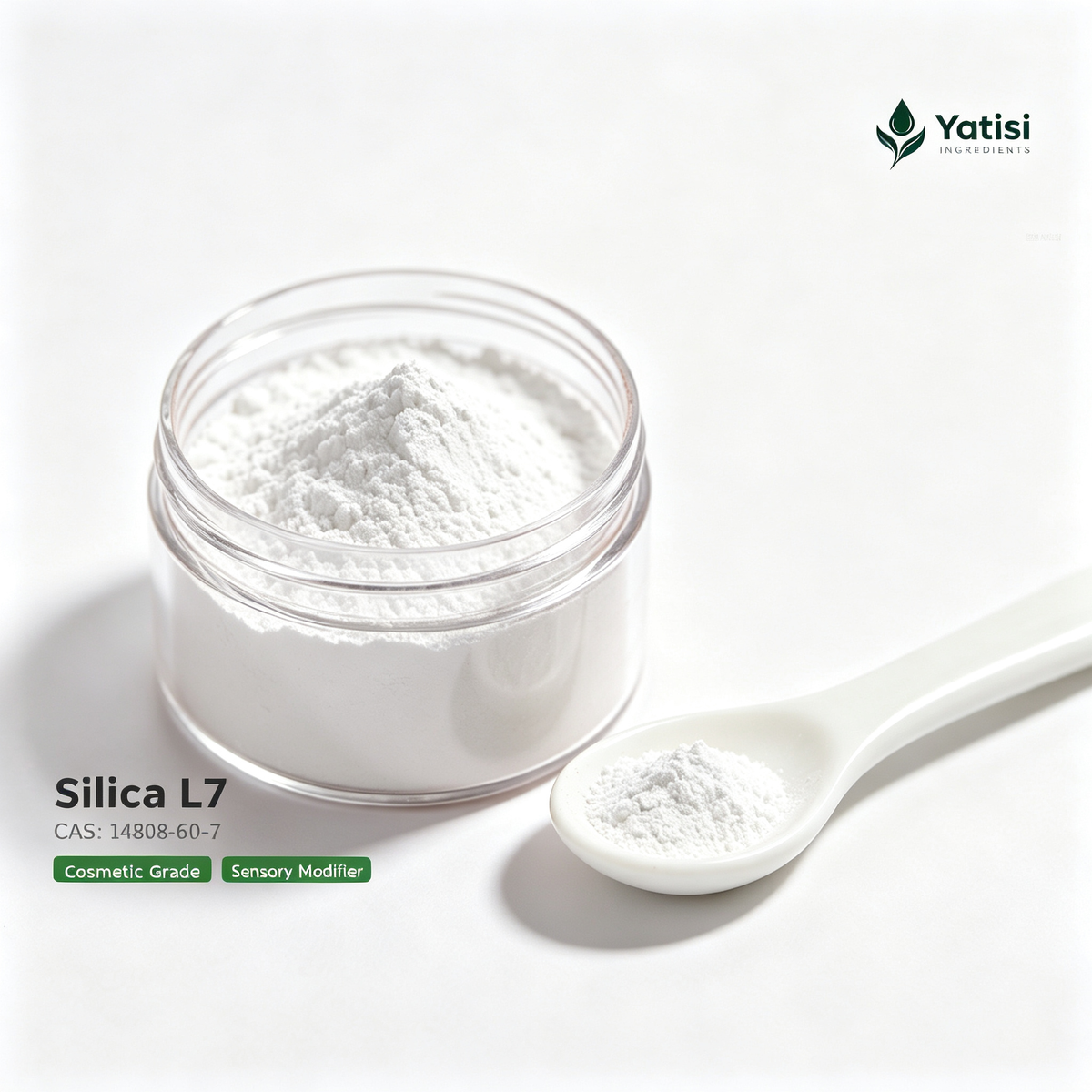 Yatisi Silica L7, Cosmetic Grade Amorphous Silica Powder, 5-10μm, Matting & Oil-Absorbing Raw Material for Makeup