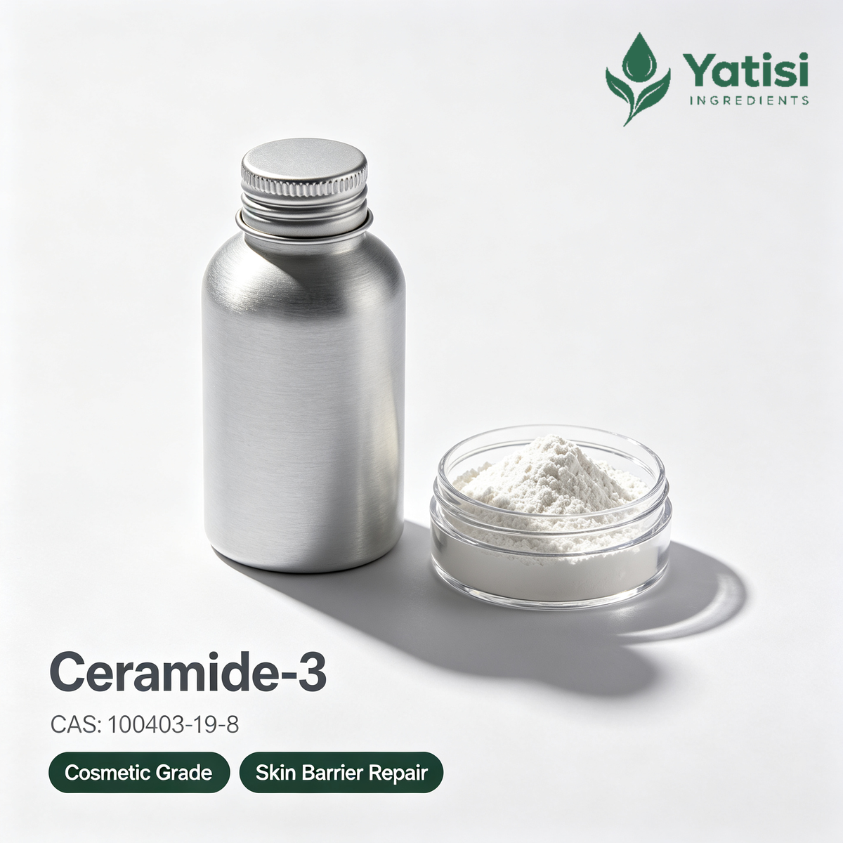 Cosmetic Grade Ceramide-3, Skin Barrier Repair Raw Material for Skincare Serum & Cream
