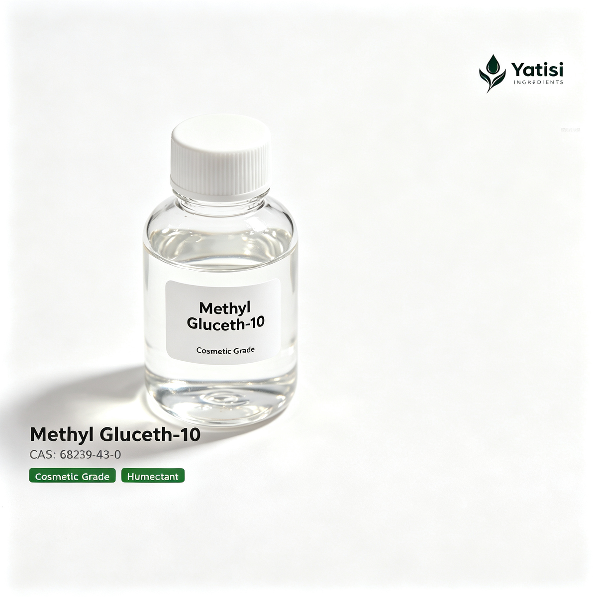 Yatisi Methyl Gluceth-10, Cosmetic Grade Humectant, Water Soluble Moisturizing Raw Material for Skincare & Personal Care
