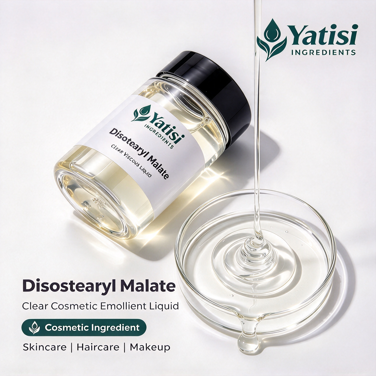 Yatisi Diisostearyl Malate, Cosmetic Grade Emollient & Pigment Dispersant for Lipstick, Foundation & Color Cosmetics