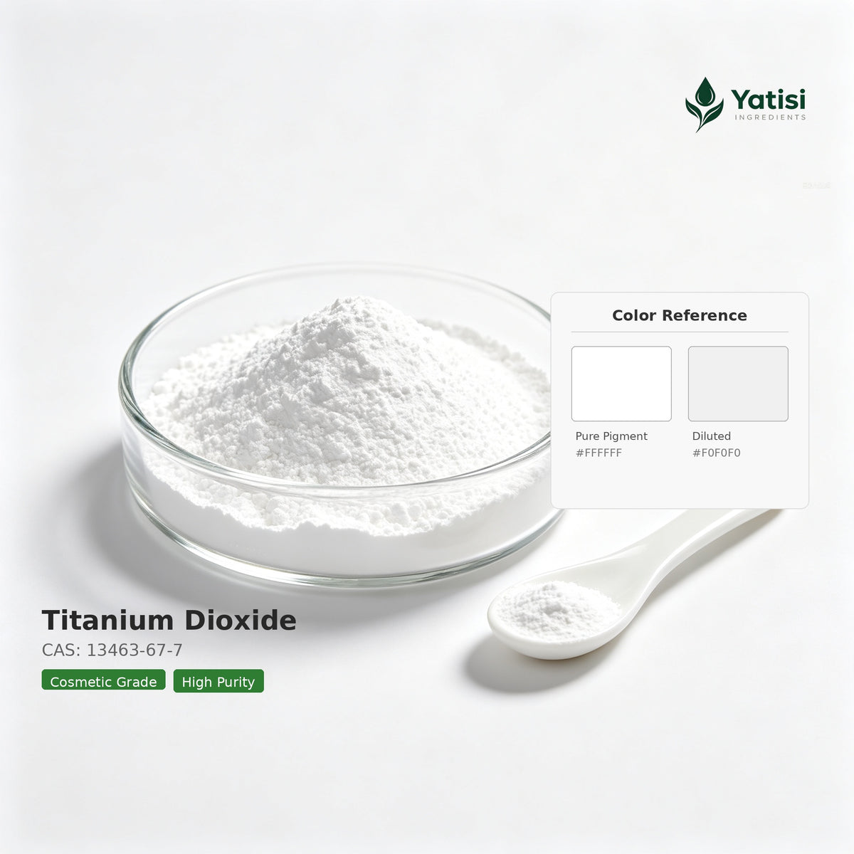 W01 Titanium Dioxide, Cosmetic Grade White Pigment & UV Shielding Ingredient