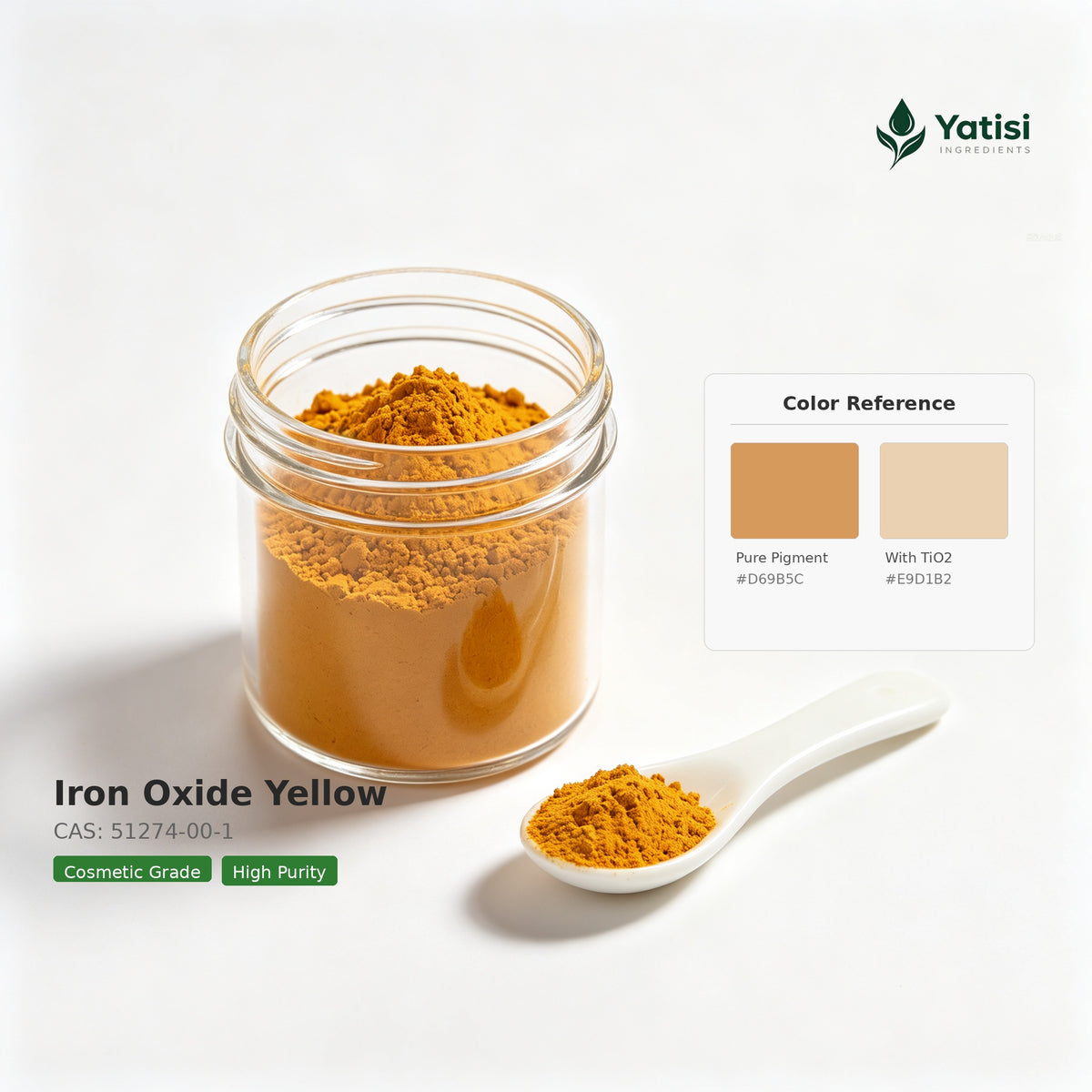 Y4230 Iron Oxide Yellow CI77492, Cosmetic Grade Inorganic Color Pigment