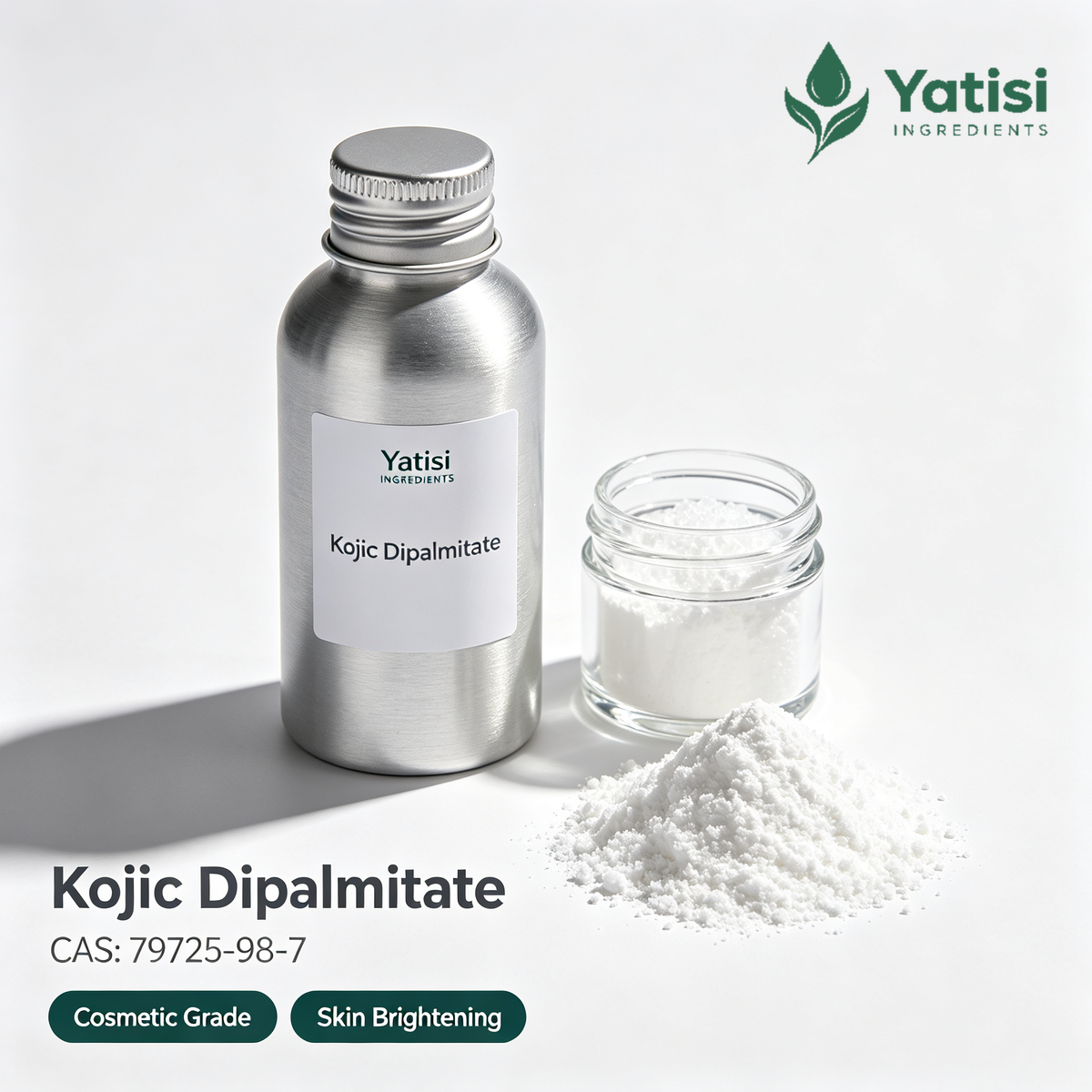 Yatisi Kojic Dipalmitate, Cosmetic Grade Brightening Raw Material, Oil-Soluble Kojic Acid Derivative for Skincare