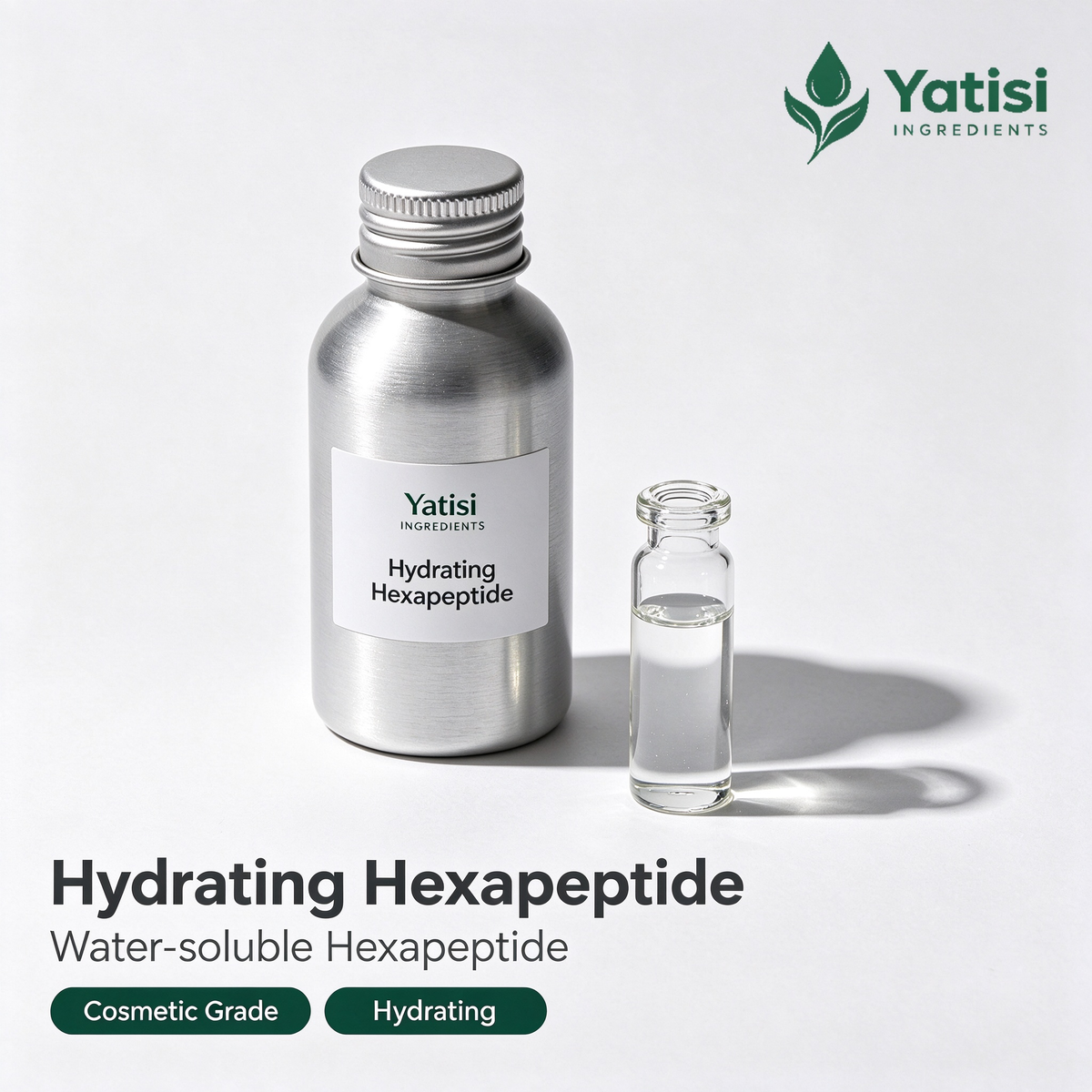 Yatisi Hexapeptide Hydrate, Cosmetic Grade Peptide Raw Material, Moisturizing & Skin Smoothing Peptide for Skincare