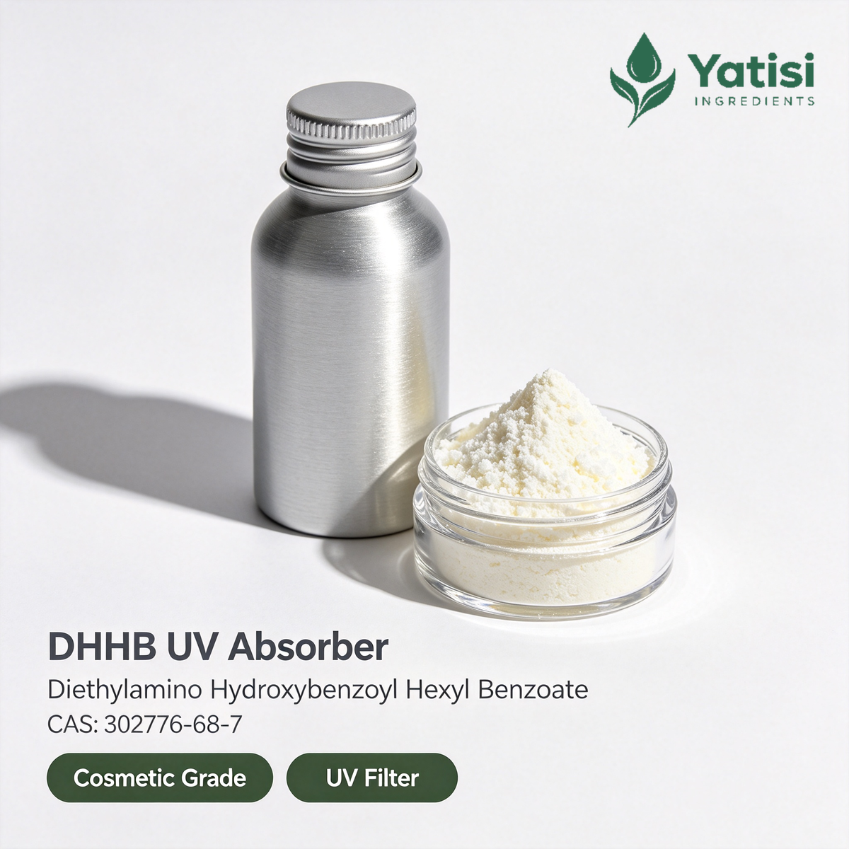 Yatisi DHHB UV Absorber, Diethylaminohydroxybenzoyl Hexyl Benzoate, Cosmetic Grade UVA Filter for Sunscreen & Personal Care