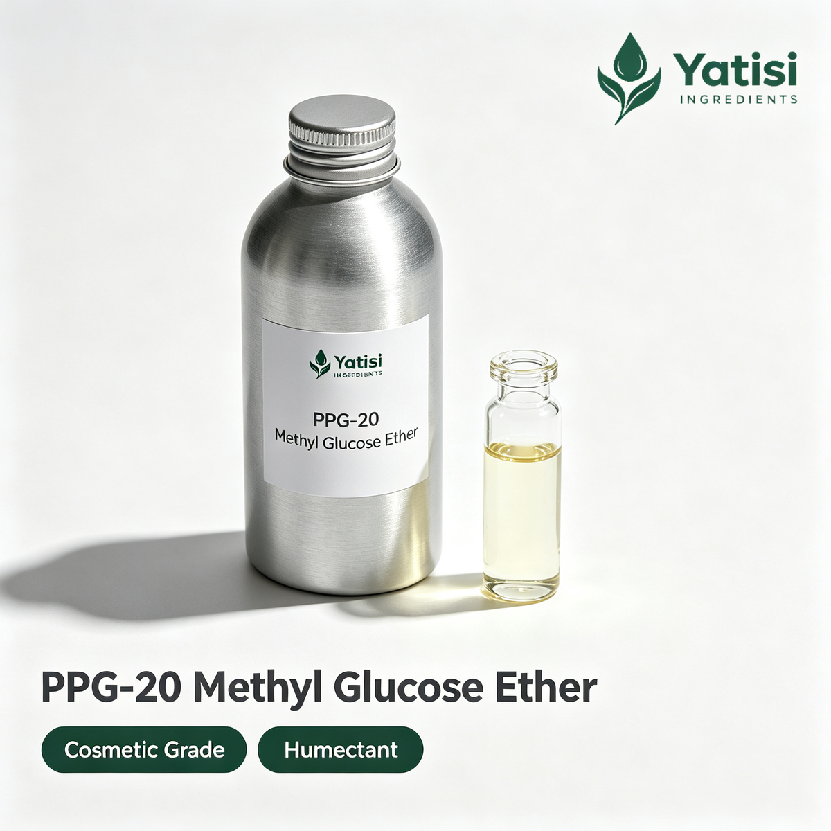 Yatisi PPG-20 Methyl Glucose Ether, Cosmetic Grade Non-Ionic Humectant, CAS 61849-72-7, Non-Sticky Moisturizer