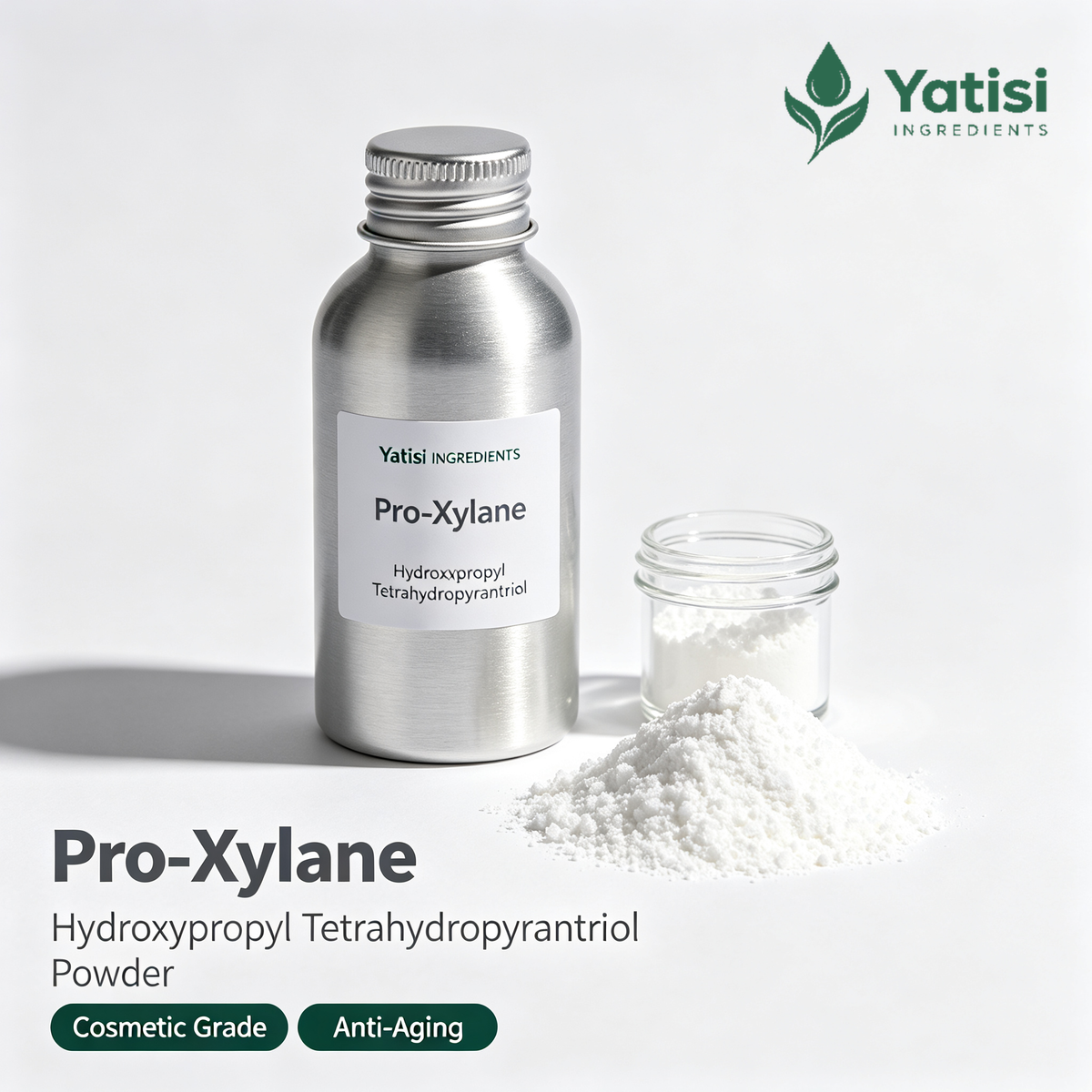 Yatisi Pro-Xylane Powder, Hydroxypropyl Tetrahydropyrantriol, Cosmetic Grade Anti-Aging Active for Firming & Elasticity